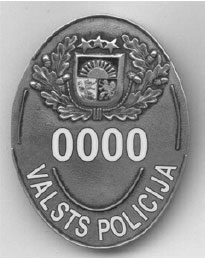 Priekšmets: Dzelzceļa policijas dienesta krūšu žetons